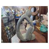 Abstract Modernist stone figurine - 11 in Tall