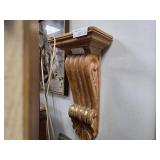 Wall - Mounted Scroll Shelf w/ Gilded Accents