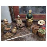 Handcrafted Figurines Depicting Market Scenes