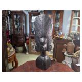 Ebony African Queen Bust Statue