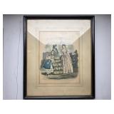 19th - Century Framed Hand - Colored Print