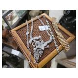 Bridal rhinestone jewelry Silver