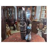 African Sculpture - Female Figure w/ Vessel