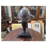 Decorative Egg on Pedestal Stand