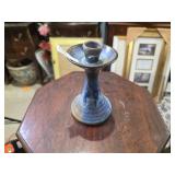 Vintage Michael Andersen Blue Ceramic Candlestick