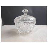 Clear Glass Lidded Candy dish