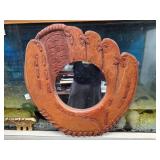 Baseball Glove - Shaped Wood Mirror