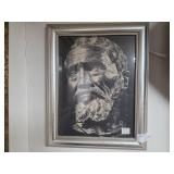 Framed Image of Greek philosopher Democritus Bust