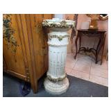 Ornamental White Column Pedestal