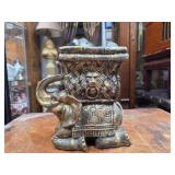 "Good Fortune" or "Luck" Elephant w/ Lion Moti