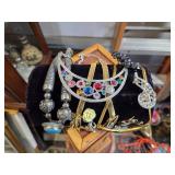 various Jewelry Display w/ Gemstone Accents