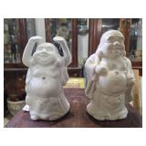White Ceramic Buddha incense Figurines