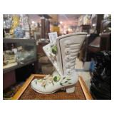 Orleans Porcelain Ladies Boot w/ Floral Design