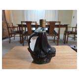 Italian Figural Sailing Ship Glass Wine Bottle