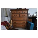 American Colonial Revival Maple 8-Drawer Chest