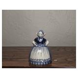 Delfts Holland Figural Dutch Girl Ceramic Bell
