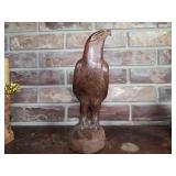 Mid-Century Hand Carved Seri Style Ironwood Eagle