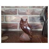 Hand-Carved Ironwood Owl Figurine