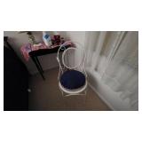 A White Painted Wrought Iron Bistro Side Chair