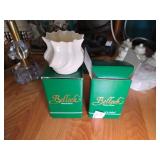 Belleek Parian China Neptune Pattern Mini Vase