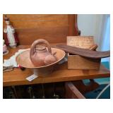 Terracotta Oil Lamp and Woodenware