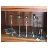 MCM Style Brass Candlestick Holders