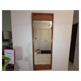 MCM Hardwood Framed Wall Mirror
