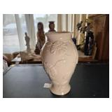 Lenox Ivory Porcelain Bas-Relief Floral Vase