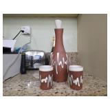 Three-Piece Terracotta Water Carafe