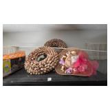 Handmade Wine Cork Wreaths, and Boxed Kitchenware