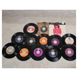 Twelve 45 RPM Records Featuring Various Artists
