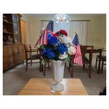 MCM American Opaque White Milk Glass Footed Vase