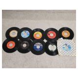 Ten  45 RPM Records Featuring Various Artists