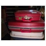 Red Suitcases Including Samsonite Hard Shell Case
