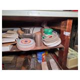 Workshop Tools, Abrasives, and  Advertising Tins
