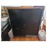 MCM Style Black Metal Office Cabinet
