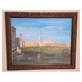 Venetian Cityscape, Oil on Canvas Signed by SFR