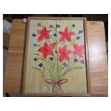 Jacquie, Naive Style Floral Watercolor on Paper