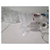 Five Cut Lead Crystal Stemmed Goblets