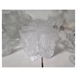 Eight Waterford Lismore Pattern Crystal Tumblers