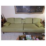 MCM Eight-Foot Four-Seat Sofa, Lime Green Fabric