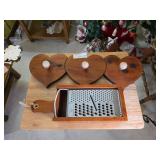 Two Decorative Wooden Kitchen and Home Items