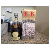 B and B Benedictine and Brandy Liqueur Bottle