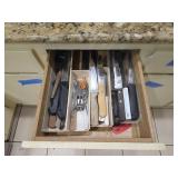 Kitchen Knives and Utensils with Drawer Organizers