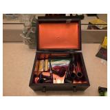 Copper-Lined Wooden Pipe Humidor with Pipes