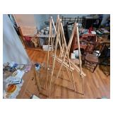 Contemporary Light Wood A-Frame Floor Easels