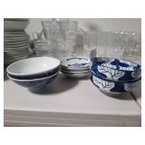 Eight Japanese Porcelain Bowls and Saucers