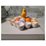 Figural Ceramic Easter Egg Serving Tray