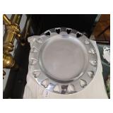 Mexican Cast Metal Pierced Heart Cake Plate