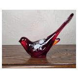 Fenton Ruby Amberina Hand Painted by Linda Hubbard